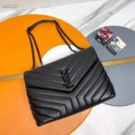 Saint Laurent YSL Women Medium Quilted Leather Black Calfskin Leather - Bild 2