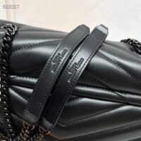 Saint Laurent YSL Women Medium Quilted Leather Black Calfskin Leather (4)