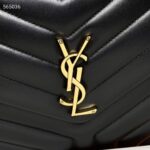 Saint Laurent YSL Women Medium Quilted Leather Black Calfskin Leather Brass - immagine 7