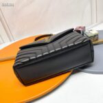 Saint Laurent YSL Women Medium Quilted Leather Black Calfskin Leather Brass - immagine 5