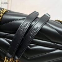 Saint Laurent YSL Women Medium Quilted Leather Black Calfskin Leather Brass (1)