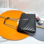 Saint Laurent YSL Women Medium Quilted Leather Black Noir Silver Calfskin Leather - immagine 5