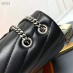 Saint Laurent YSL Women Medium Quilted Leather Black Noir Silver Calfskin Leather - immagine 9