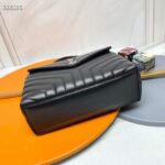 Saint Laurent YSL Women Medium Quilted Leather Black Noir Silver Calfskin Leather - immagine 3