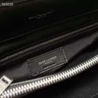 Saint Laurent YSL Women Medium Quilted Leather Black Noir Silver Calfskin Leather (1)