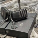 Saint Laurent YSL Women Mini Lou Quilted Leather Black Silver Zip Closure - Image 5