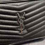 Saint Laurent YSL Women Mini Lou Quilted Leather Black Silver Zip Closure - Image 8