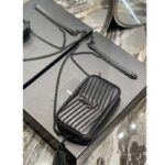 Saint Laurent YSL Women Mini Lou Quilted Leather Black Zip Closure - Image 6