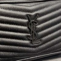 Saint Laurent YSL Women Mini Lou Quilted Leather Black Zip Closure (9)