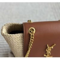 Saint Laurent YSL Women Mini Manon Raffia Aged Vegetable-Tanned Leather (3)