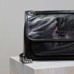 Saint Laurent YSL Women Niki Medium Grained Lamnskin Black - Bild 9