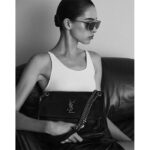 Saint Laurent YSL Women Niki Medium Grained Lamnskin Black - Bild 11