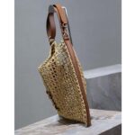 Saint Laurent YSL Women Oxalis Bag Raffia Viscose Beige Brass - immagine 6