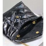 Saint Laurent YSL Women Puffer Small Nappa Leather Black Gold Lambskin - Imagen 9