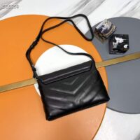 Saint Laurent YSL Women Toy Loulou Quilted Leather Black Calfskin Leather Silver (6)