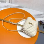 Saint Laurent YSL Women Toy Loulou Quilted Leather White Calfskin Leather Brass - Bild 6