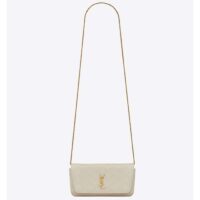 Saint Laurent YSL Women White Gaby Chain Phone Holder Quilted Lambskin Metal (10)