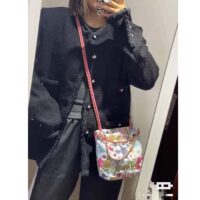 Chanel Women CC 22 Mini Handbag Lace Patchwork Gold-Tone Metal Multicolor (14)