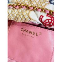 Chanel Women CC 22 Mini Handbag Lace Patchwork Gold-Tone Metal Multicolor (14)