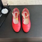 Chanel Women CC Ballet Flats Lambskin Metal Imitation Pearls Dark Pink – Image 5