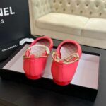 Chanel Women CC Ballet Flats Lambskin Metal Imitation Pearls Dark Pink – Image 10