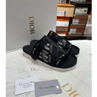 Dior CD Unisex Dior Alpha Sandal Beige Black Dior Oblique Jacquard (1)