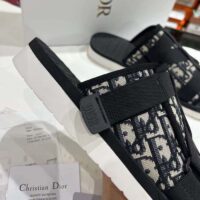 Dior CD Unisex Dior Alpha Sandal Beige Black Dior Oblique Jacquard (1)