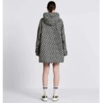 Dior CD Women Hooded Anorak Blue Ecru Technical Taffeta Jacquard Dior Oblique - immagine 10