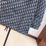 Dior CD Men Hooded Anorak Blue Ecru Technical Taffeta Jacquard Dior Oblique – Bild 8