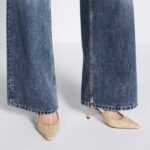 Dior CD Women J'Adior Slingback Pump Natural Raffia Flat Bow - Image 11