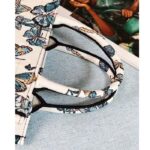 Dior CD Women Large Dior Book Tote White Blue Toile De Jouy Mexico Embroidery – Image 9