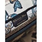 Dior CD Women Large Dior Book Tote White Blue Toile De Jouy Mexico Embroidery – Image 10