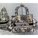 Dior CD Women Medium Lady D-Lite Bag Latte Black Toile De Jouy Zodiac Embroidery - Imagen 3
