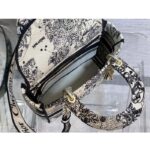 Dior CD Women Medium Lady D-Lite Bag Latte Black Toile De Jouy Zodiac Embroidery - Imagen 8