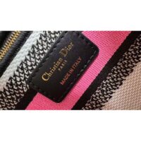 Dior CD Women Medium Lady D-Lite Bag White Multicolor Mexico Millefiori Embroidery (3)
