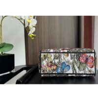 Dior CD Women Medium Lady D-Lite Bag White Multicolor Mexico Millefiori Embroidery (3)