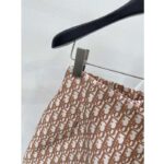 Dior CD Women Skort Melocoton Pink Technical Taffeta Jacquard Dior Oblique Motif – Bild 9