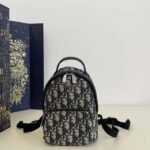 Dior Unisex CD Kids' Mini Rider Backpack Beige Black Dior Oblique Jacquard - Image 2