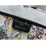 Dior Unisex Large Dior Book Tote White Multicolor Toile De Jouy Fantastica Embroidery - immagine 9