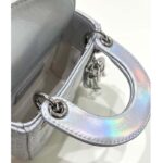 Dior Women CD Dior Or Lady Dior Micro Bag Metallic Crinkled Cannage Calfskin - Image 6