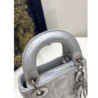 Dior Women CD Dior Or Lady Dior Micro Bag Metallic Crinkled Cannage Calfskin (5)