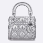 Dior Women CD Dior Or Lady Dior Micro Bag Metallic Crinkled Cannage Calfskin
