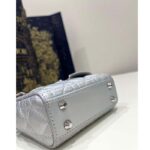 Dior Women CD Dior Or Lady Dior Micro Bag Metallic Crinkled Cannage Calfskin - Image 7
