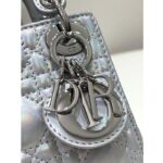 Dior Women CD Dior Or Lady Dior Micro Bag Metallic Crinkled Cannage Calfskin - Image 10