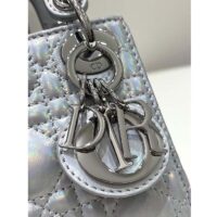 Dior Women CD Dior Or Lady Dior Micro Bag Metallic Crinkled Cannage Calfskin (5)