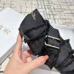 Dior Women CD Dior Songe Ballet Flat Black Fringed Grosgrain - immagine 8