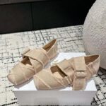 Dior Women CD Dior Songe Ballet Flat Nude Fringed Grosgrain - Image 4