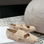 Dior Women CD Dior Songe Ballet Flat Nude Fringed Grosgrain - Image 2