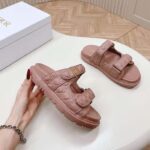 Dior Women CD Dioract Sandal Nude Quilted Cannage Calfskin - Image 7