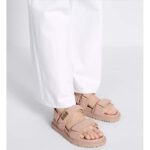 Dior Women CD Dioract Sandal Nude Quilted Cannage Calfskin - Image 11